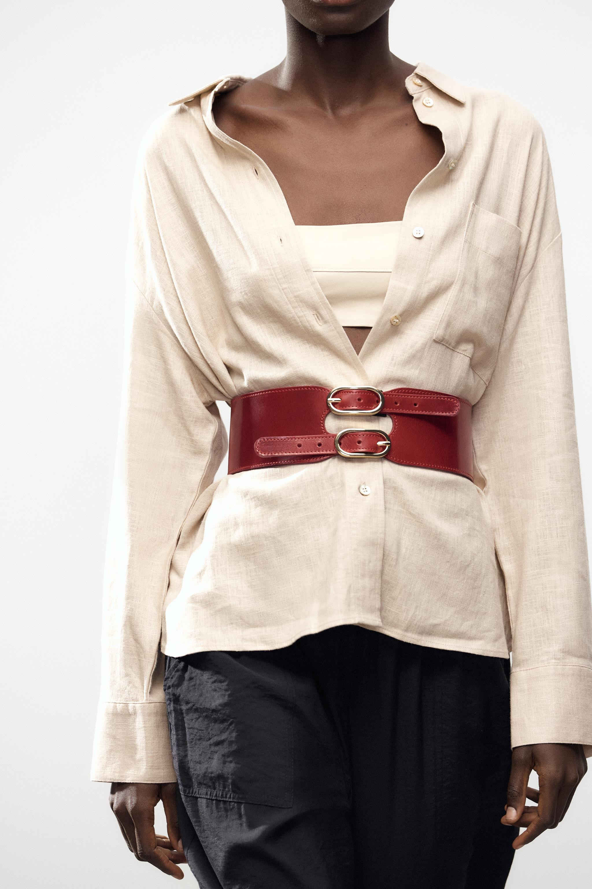 DOUBLE BUCKLE SASH BELT | Zara US