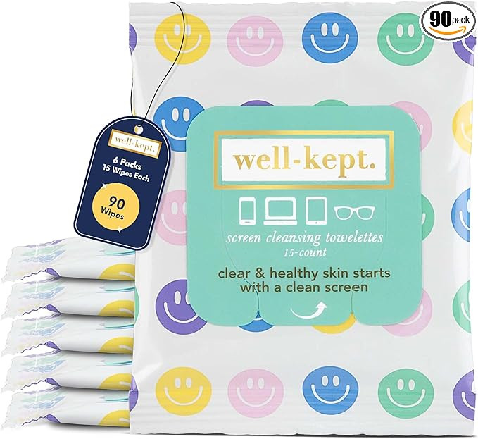 Well-Kept Tech & Lens Wipes - Eyeglass, Screen & Phone Cleaning, Multi-Surface, Lint-Free, Pre Mo... | Amazon (US)