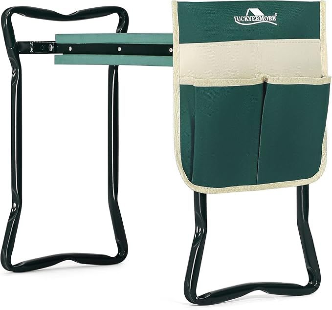 LUCKYERMORE Garden Kneeler and Seat Heavy Duty Gardening Bench for Kneeling and Sitting Folding G... | Amazon (US)