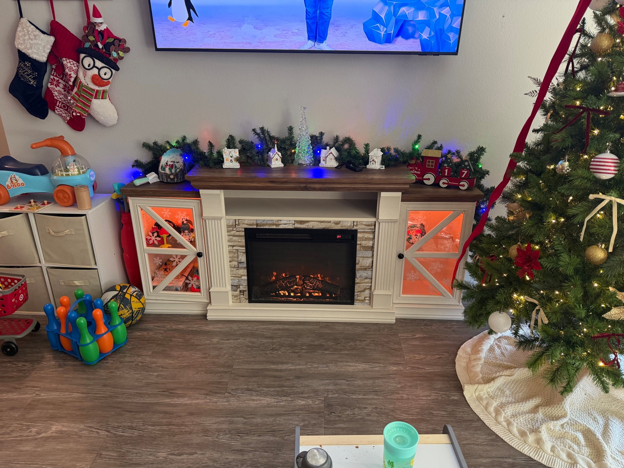 My fav tv stand with fireplace decorated so cute for Christmas! This thing puts out so much heat, it’s amazing. Definitely recommend  

#LTKHoliday #LTKSeasonal #LTKHome