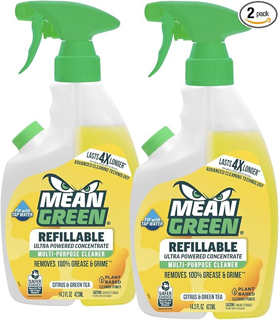 Mean Green Refillable Ultra Powered Multi-Purpose Cleaner Concentrate, Citrus & Green Tea, 14.3 f... | Amazon (US)