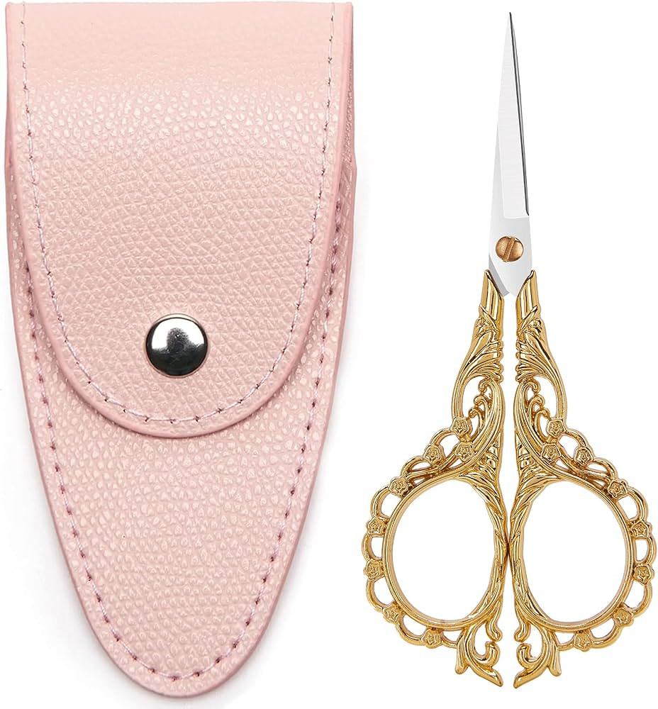 4.7 INCH Small Sewing Scissors,Embroidery Scissors With Cover,Sharp pointed tip,Travel Scissors I... | Amazon (US)