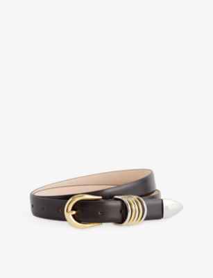 Hollyhock Mixed Metal Leather Belt | Selfridges