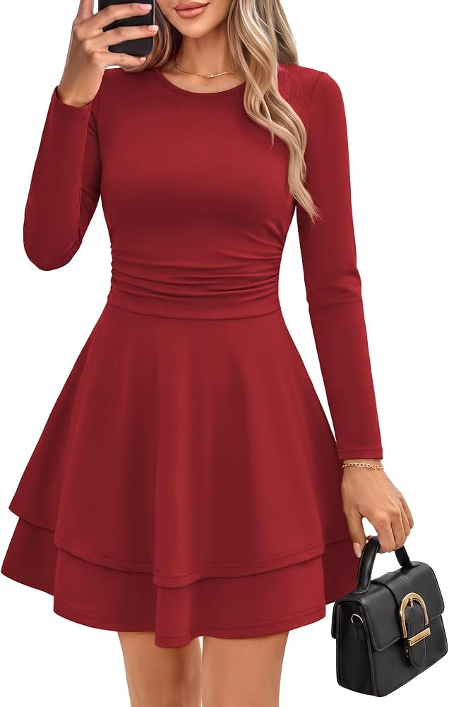 GRACE KARIN 2026 Womens Fall Long Sleeve Party Mini Dresses with Pockets | Amazon (US)