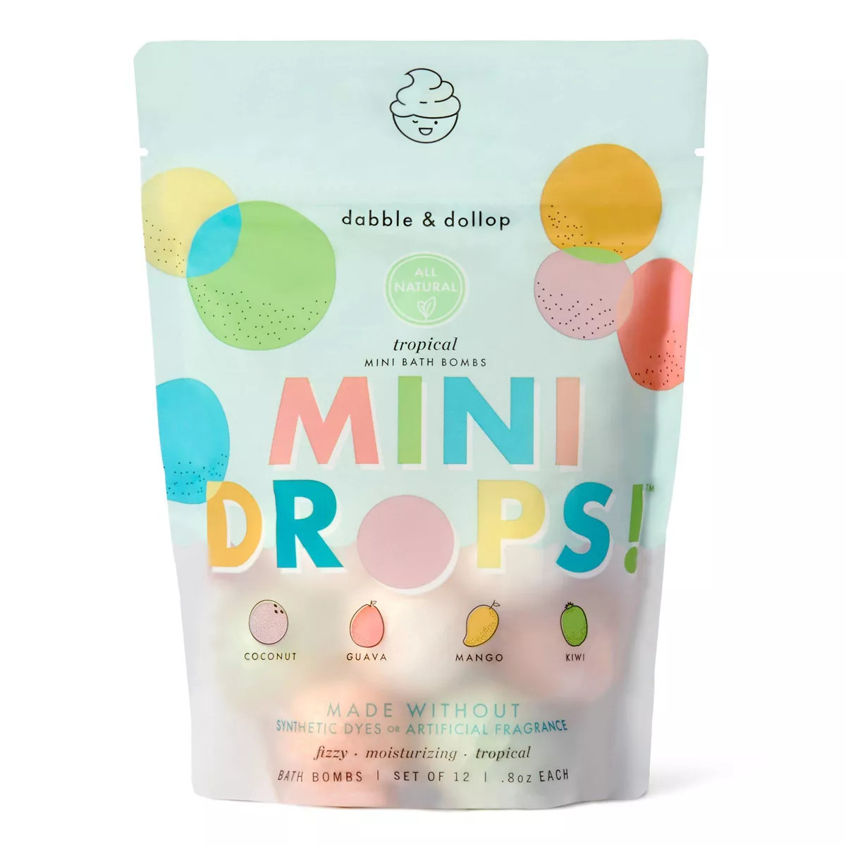 Dabble & Dollop Mini Bath Bombs - Tropical - 12ct/0.8oz | Target