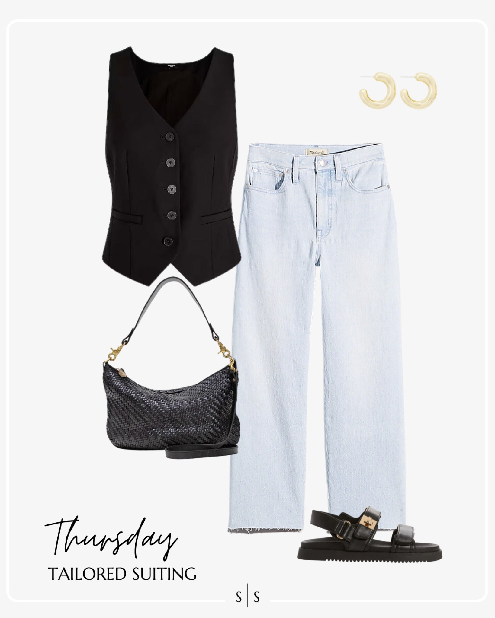 Style Guide of the Week | tailored vest, wide leg crop Jean, sport sandal, woven handbag, Huggie earrings

Trending styles, cargo pockets, wide leg jeans, chintzy florals, matching sets, crochet details, tailored suiting, outfit ideas, Spring outfits, Summer outfits, casual style, chic style, everyday outfit. See all details on thesarahstories.com ✨

#LTKstyletip #LTKFind