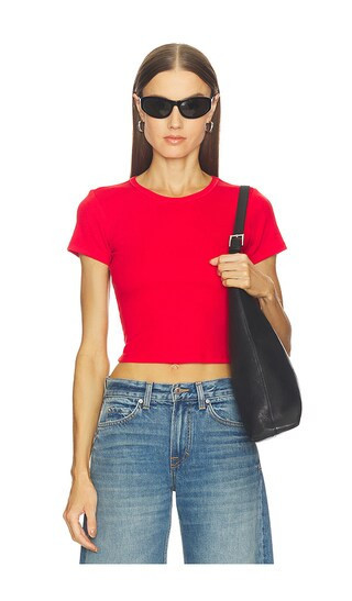 GRLFRND Baby Tee in Red. - size M | Revolve Clothing (Global)