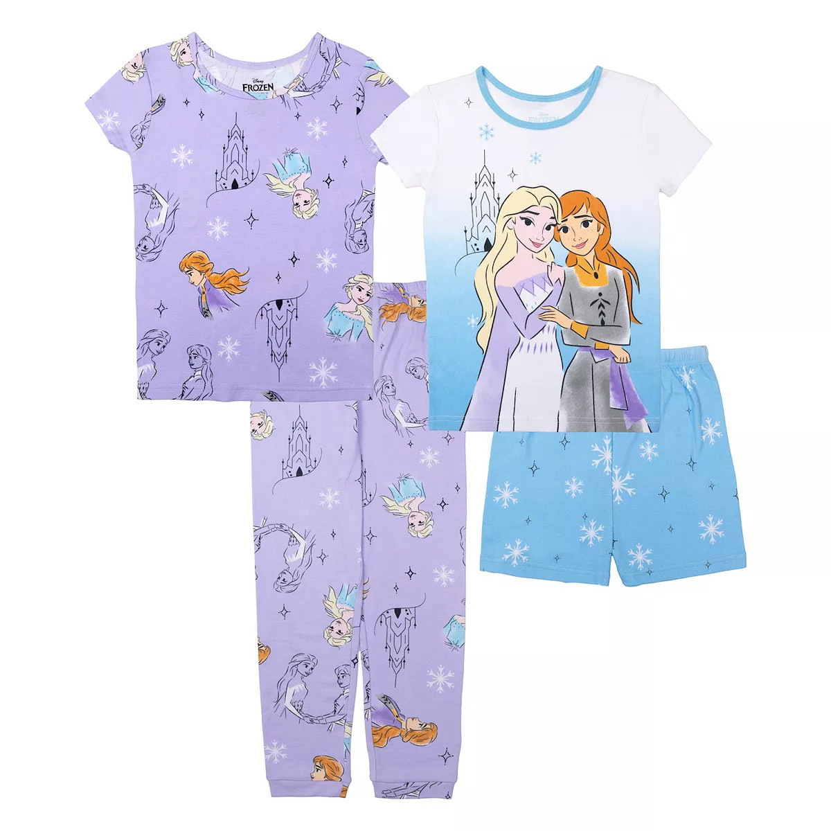 Disney's Frozen 2 Elsa & Anna Girls 4-8 "Frozen Sisters" 4-Piece Pajama Set | Kohl's