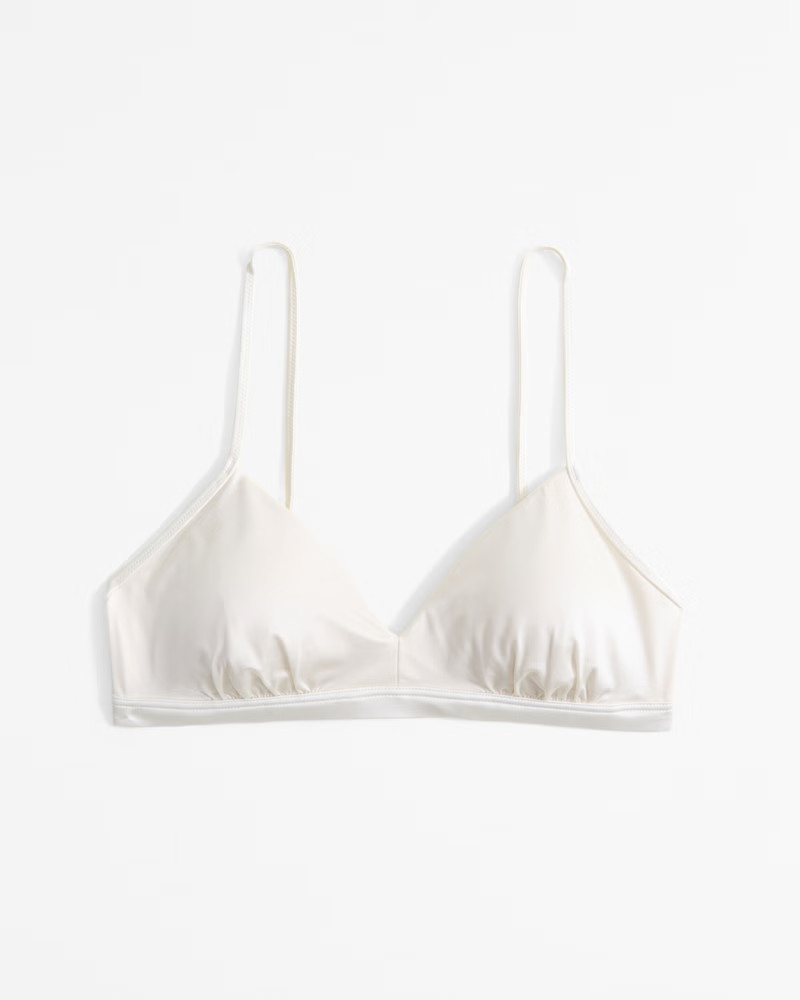Abercrombie & Fitch Women's Satin Bralette in Cream - Size XXS | Abercrombie & Fitch (US)