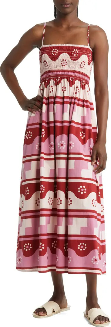 Theo Geodaisy Batik Sleeveless Dress | Nordstrom