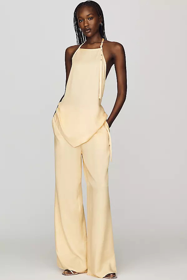 Silky Wide-Leg Pants | Anthropologie (US)