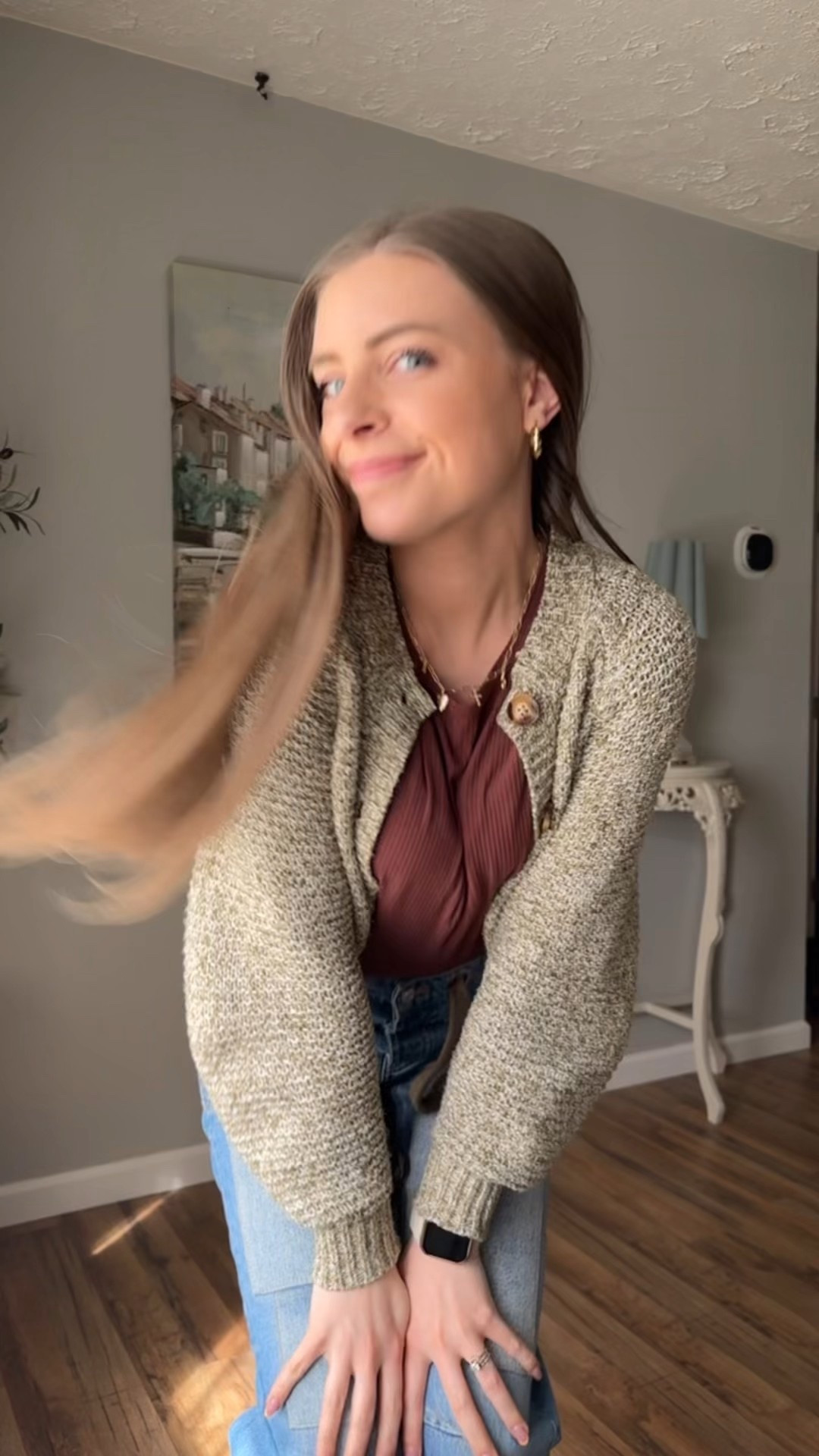 OOTD 2/28/25

Heather green cropped knit cardigan sweater, brown ribbed cropped basic t-shirt tee, we the free people barrel moxie railroad jean, tie waist jeans, doc marten sandals, brown Dr marten platform sandals, chunky jewelry charm necklace, affordable Amazon jewelry, tall girl fashion, tall girl friendly denim, affordable Amazon finds, secondhand sustainable fashion 

#LTKStyleTip #LTKSaleAlert #LTKShoeCrush