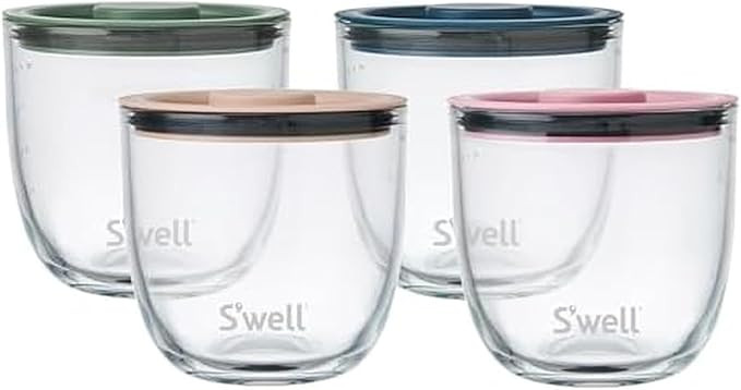S'well 16oz Glass Prep Bowl Set of 4 For Easy Meal Prep, Vintage Pastels, Made From Durable Tempe... | Amazon (US)