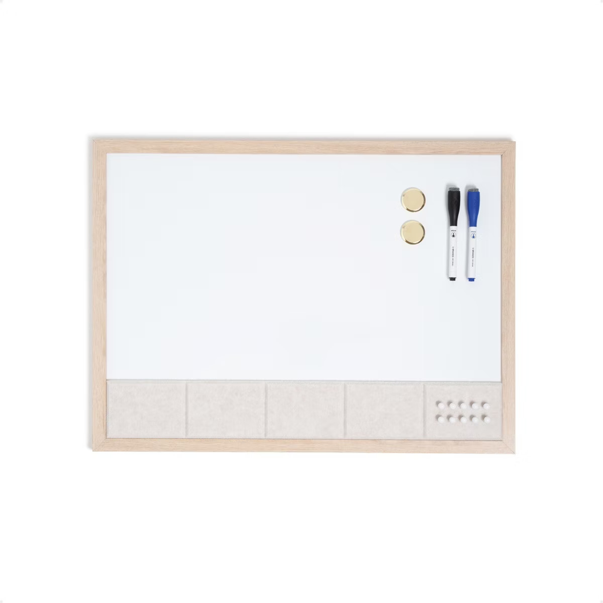 U Brands 17"x23" Thin MDF Frame Dry Erase Combo with Molded Felt Bulletin Value Pack Natural/Beig... | Target