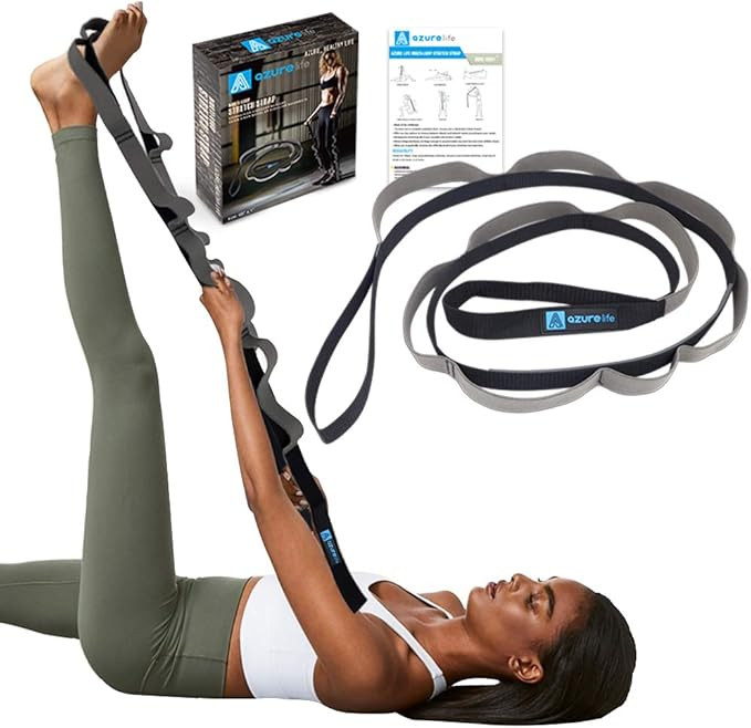Stretch Strap with 11 Loops, Half Elastic Stretching Strap Band - Stretch Tool for Yoga Physical ... | Amazon (US)