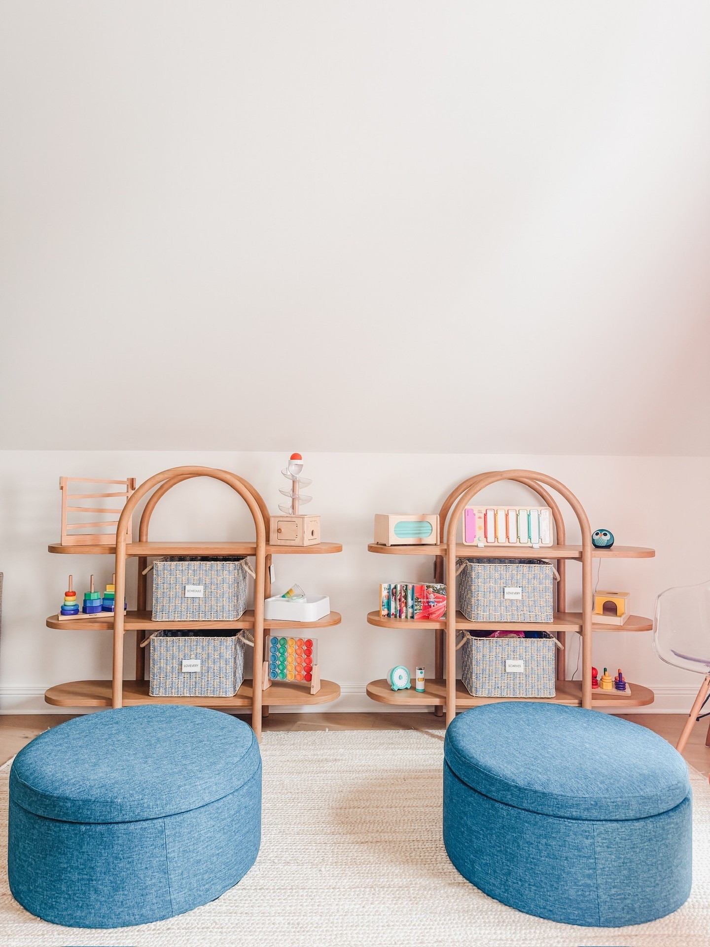 We just can't get over this space! These bins not only provide function and organization but also add a pop of color and texture to this adorable playroom. And the best part? Some of the labels include pictures to help even the littlest ones put things back where they belong.​

Ready to transform your space? Check out our favorites linked in our @ltk and if you need some help with the heavy lifting and where exactly to begin? We're always happy to step in, books are still open and there's a blank space waiting for your name!