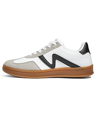 Women's Classic Retro Fashion Sneakers with Gum Sole Trendy Low Top Casual Shoes for Daily Wear, ... | Amazon (US)