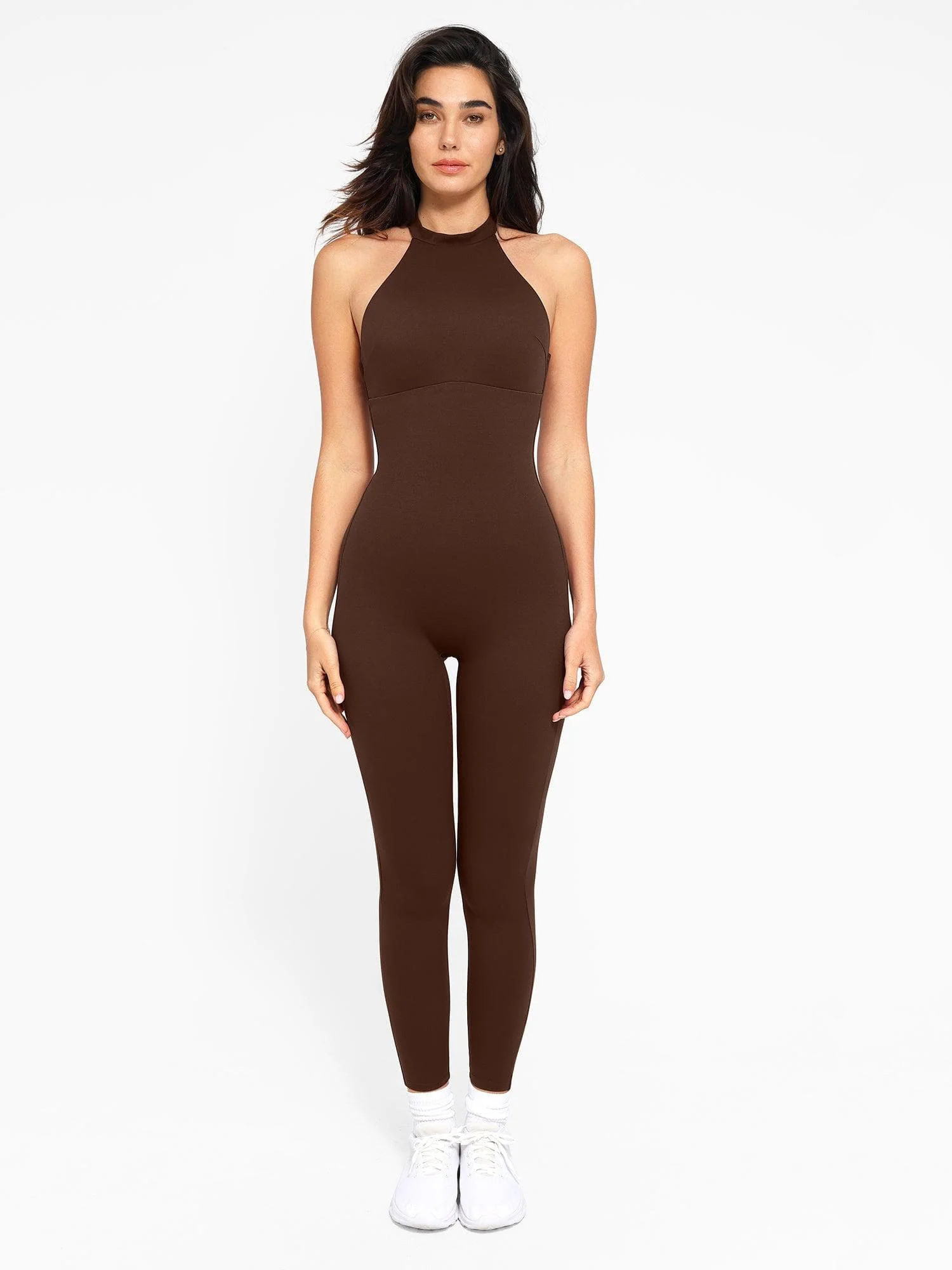 Built-In Shapewear Halter Jumpsuit Or Romper | Popilush