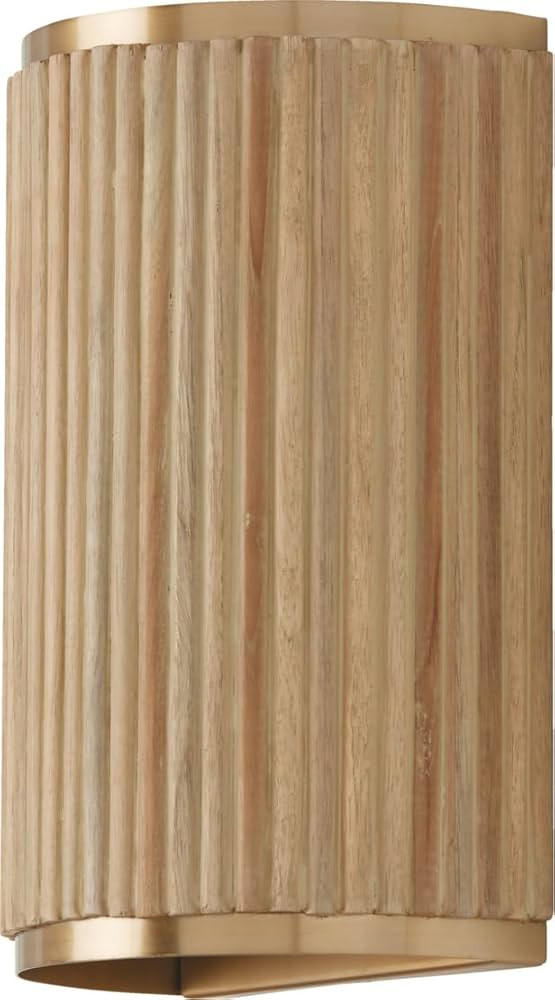 Capital Lighting 650721WS Donovan Mid-Century Modern Artisan Luxe Fluted Mango Wood Wall Sconce, ... | Amazon (US)