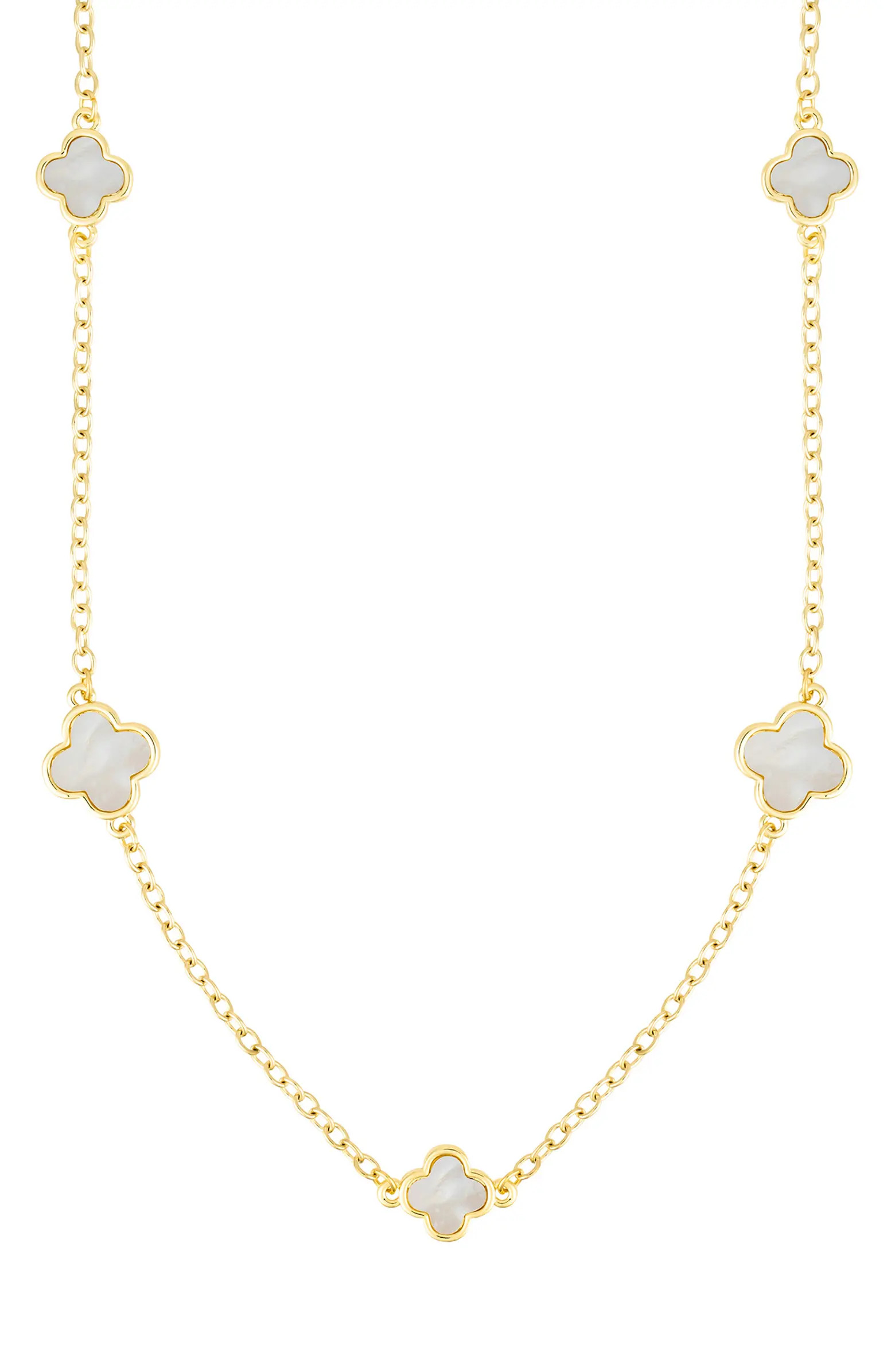 Adornia 36-Inch Mother-of-Pearl Flower Station Necklace | Nordstromrack | Nordstrom Rack