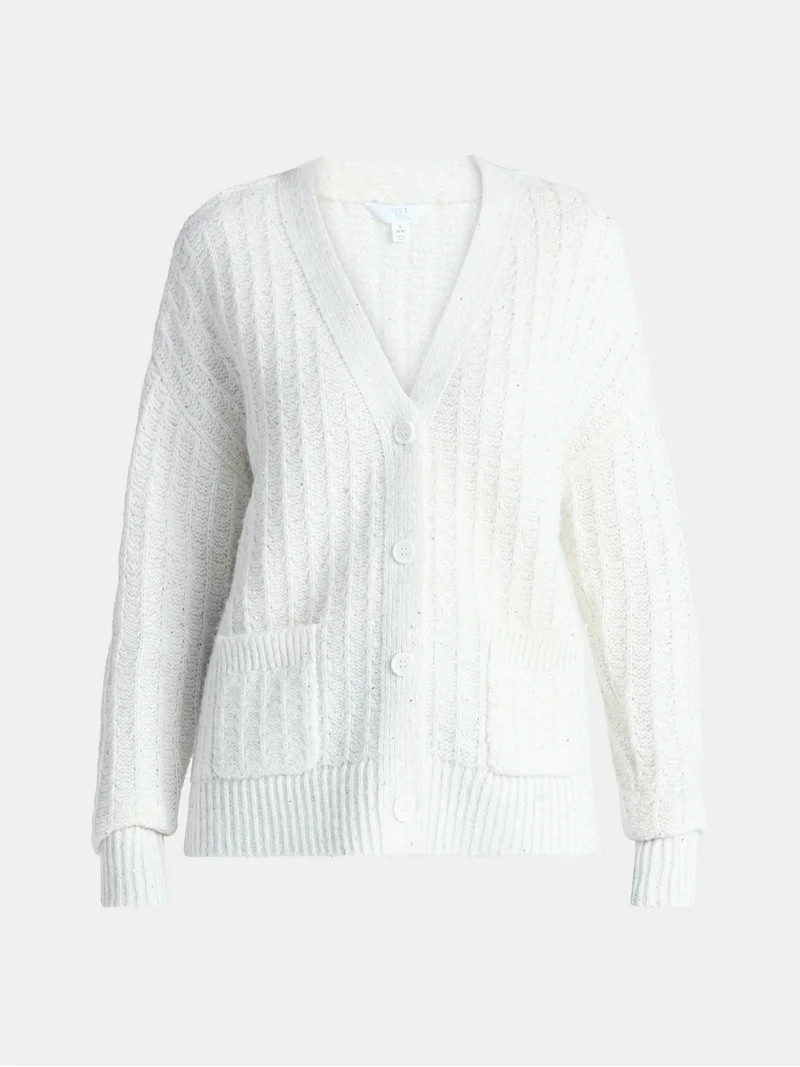 Time and Tru Women's Sequin Cardigan Sweater, Midweight, Sizes XS-XXXL - Walmart.com | Walmart (US)