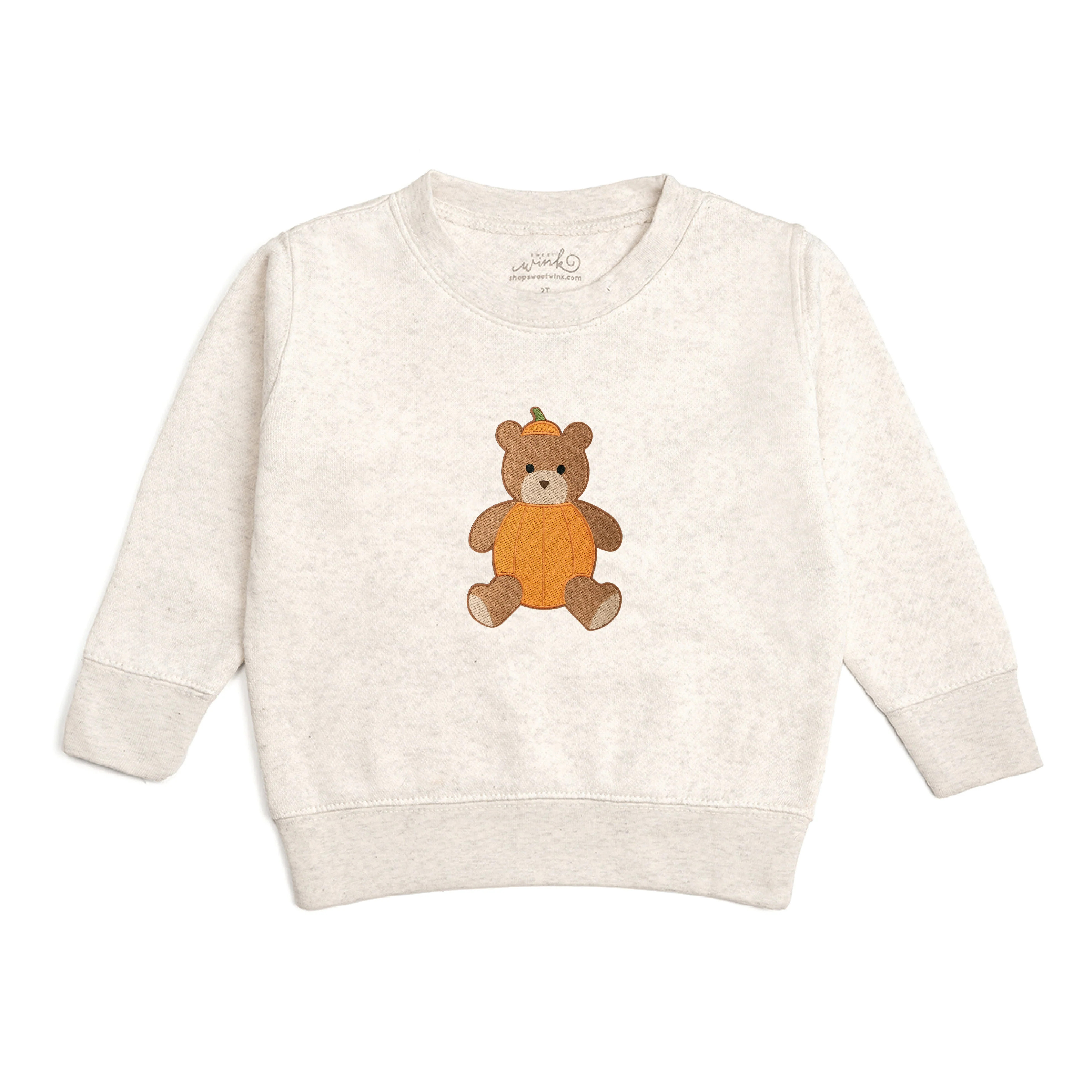 Pumpkin Teddy Bear Patch Sweatshirt | Sweet Wink