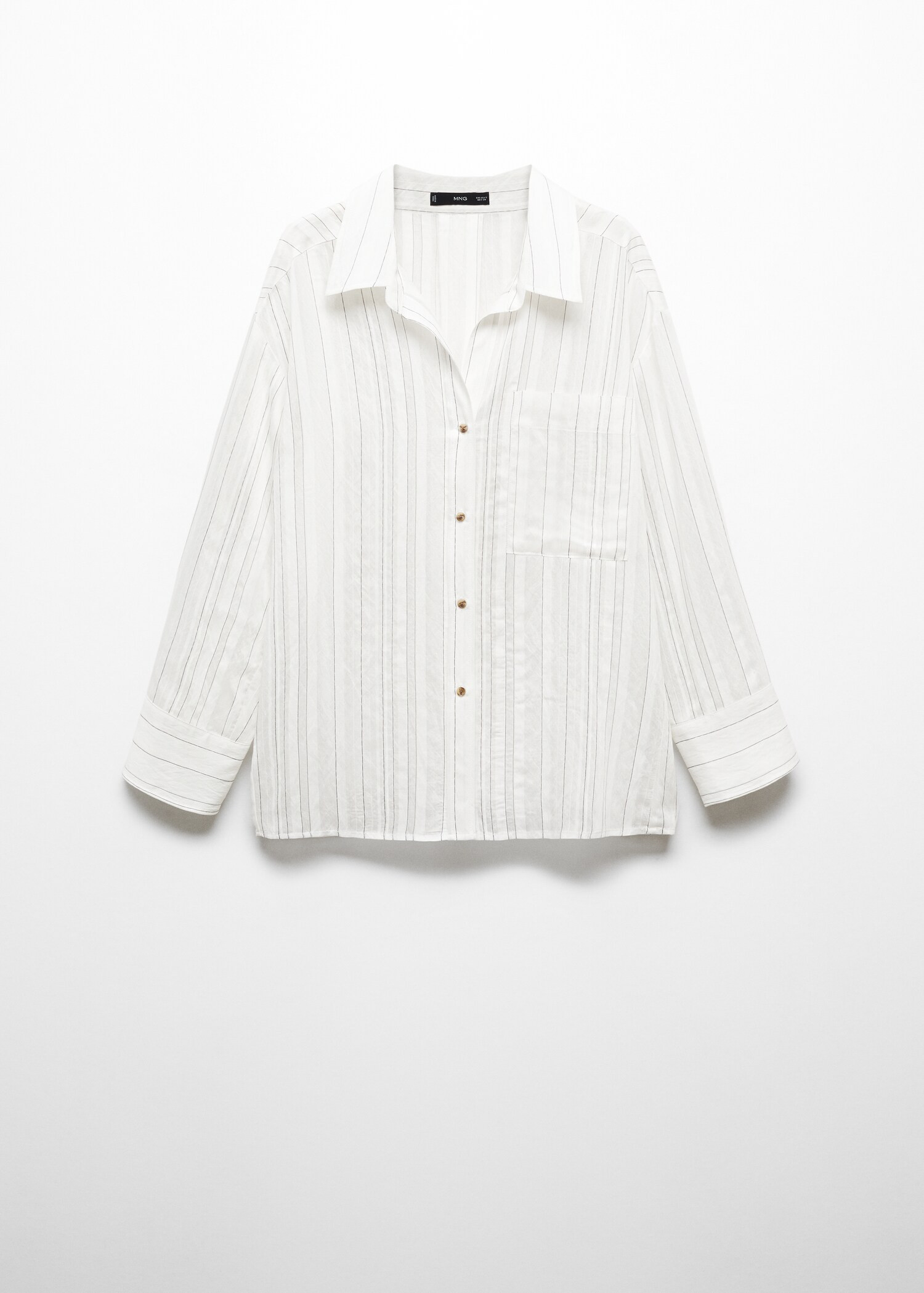 Semi-transparent striped shirt | MANGO (US)