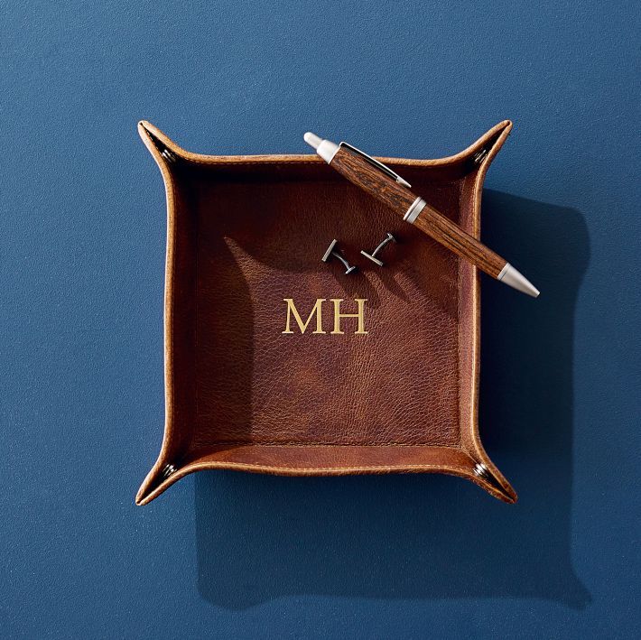 Classic Pigskin Leather Catchall Tray | Mark and Graham