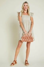 THML Squareneck Flutter Sleeve Dress | Social Threads