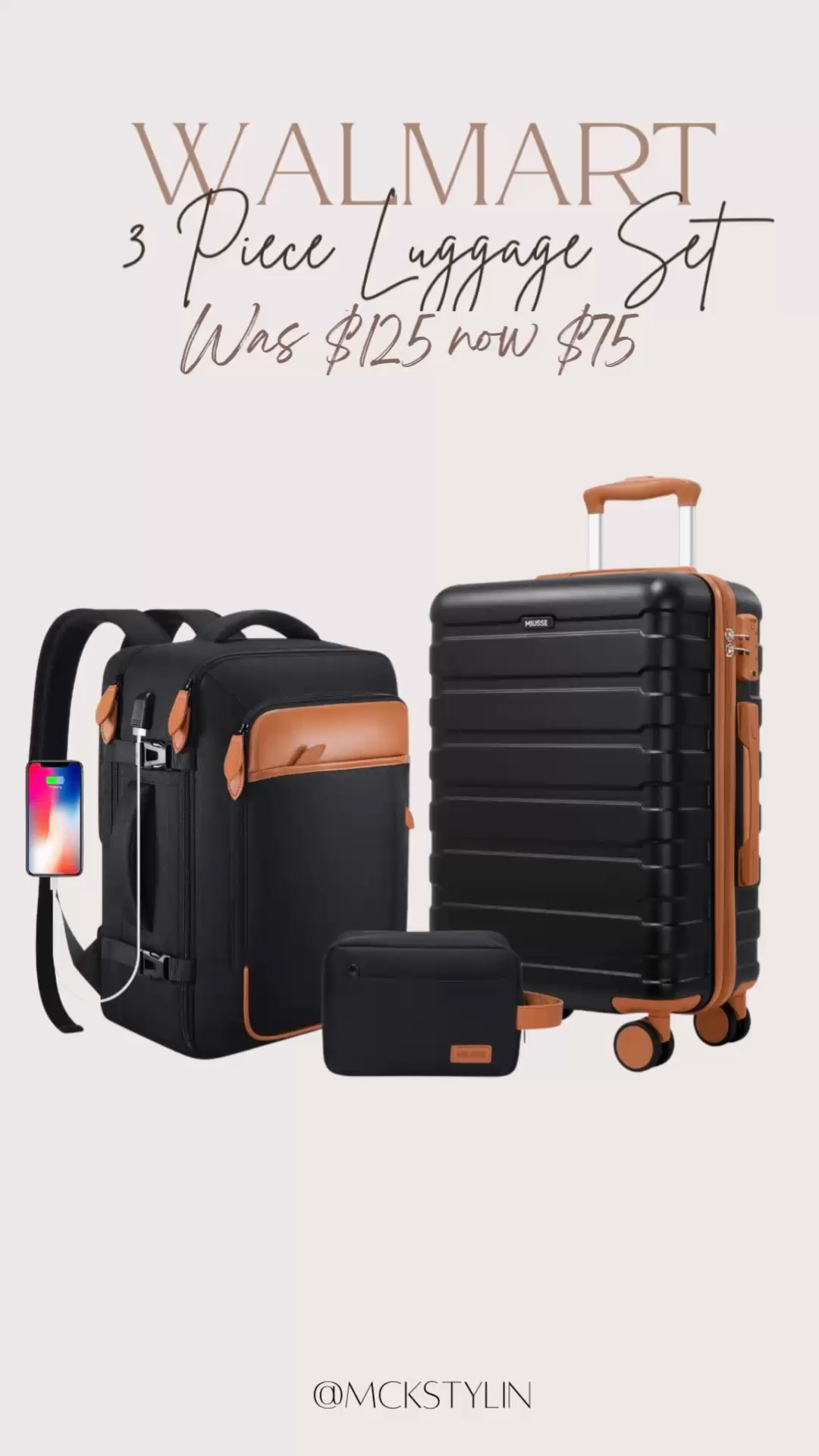 Hardshell 3 piece luggage set with travel backpack on SALE 

#LTKSaleAlert #LTKTravel #LTKMothersDay