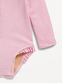 Textured Zip-Front Rashguard One-Piece Swimsuit for Baby | Old Navy (US)
