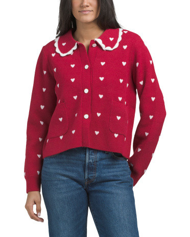 Heart Collar Sweater | TJ Maxx