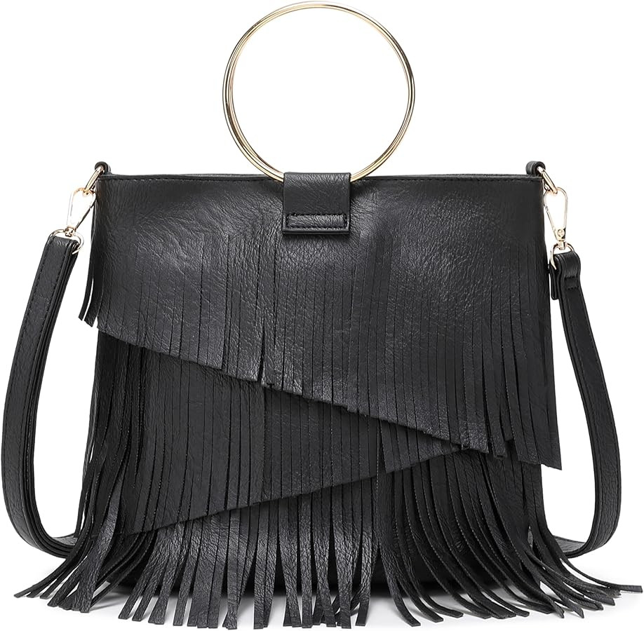 Women's Boho Western Fringe Bracelet Crossbody Purse | Amazon (US)