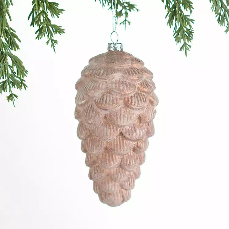 Brown Glass Pinecone Christmas Ornament | Kirklands