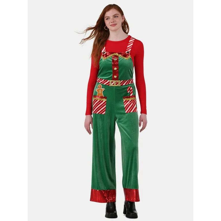 No Boundaries Women's Christmas Jumpsuit - Walmart.com | Walmart (US)