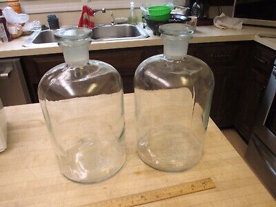 2 Antique T.C.W. CO.( T.C. Wheaton Glass Co.) Large Apothecary Bottle w/ Stopper | eBay US