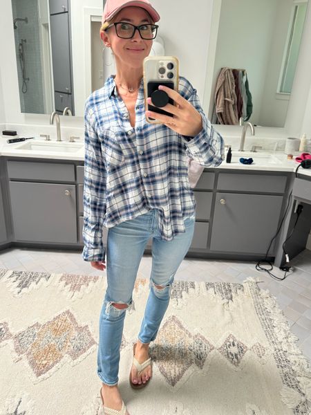 Linked up my casual outfit! I love this new Walmart flannel I grabbed.  I sized up to a medium. 

#LTKfindsunder50 #LTKover40 #LTKstyletip