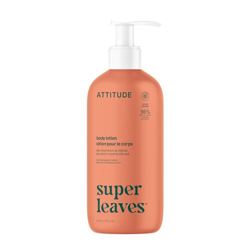 ATTITUDE Body Lotion, EWG Verified Moisturizer, Vegan Skin Care Products, Non-Greasy, Hydrating for Dry Skin, Cruelty Free, Glowing, Melon & Peach Blossom Scent, 16 Fl Oz | Amazon (US)