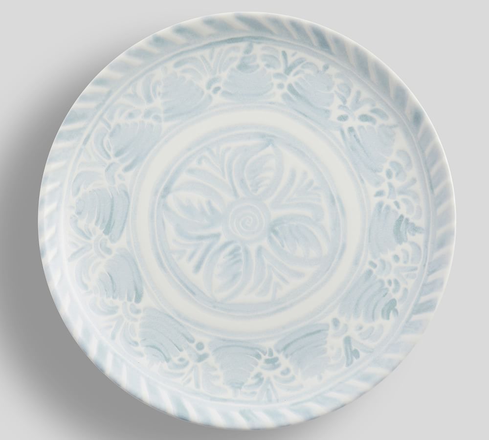Chambray Tile Stoneware Dinner Plates, Set of 4 | Pottery Barn (US)