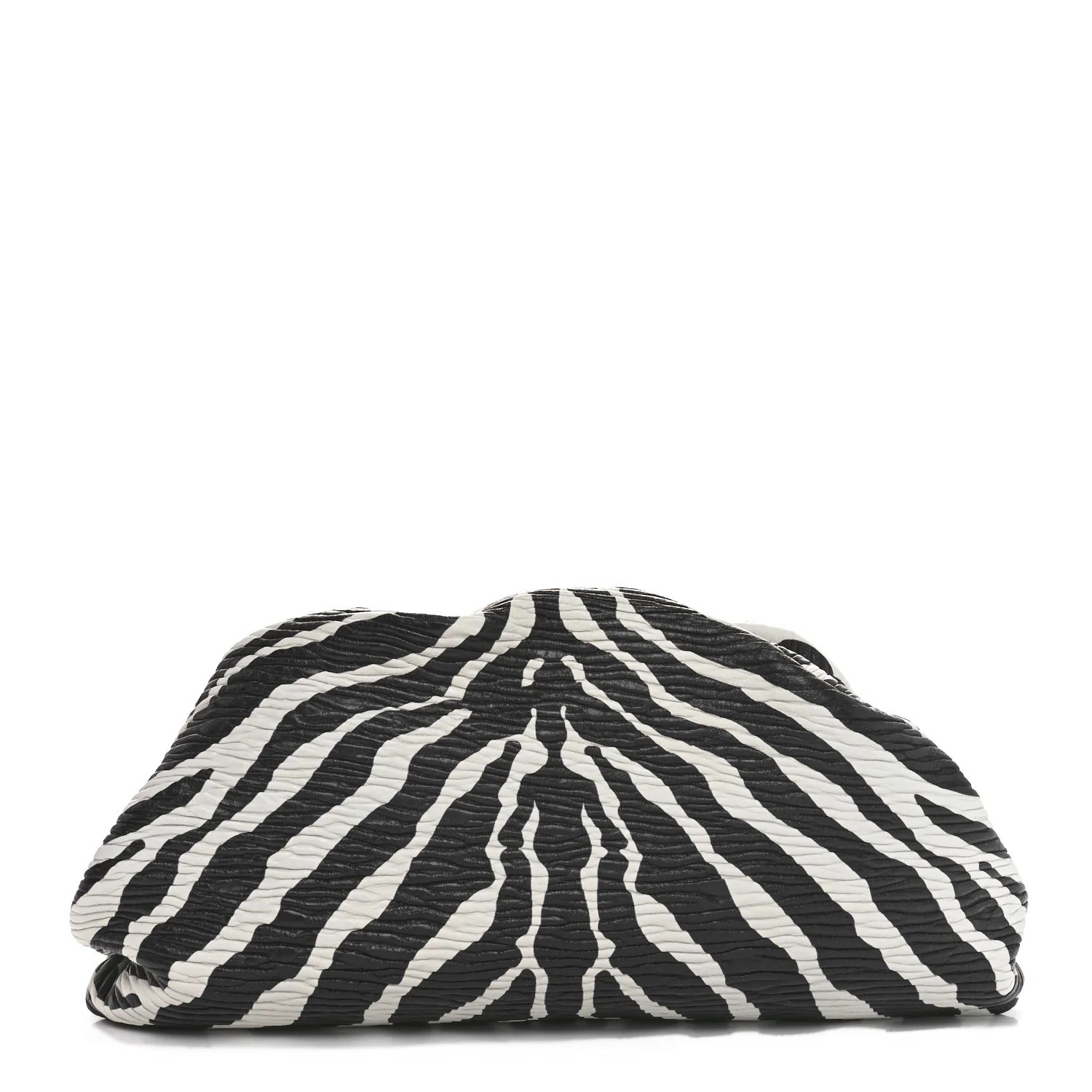 Nappa Zebra Print The Pouch Oversized Clutch White Black | FASHIONPHILE (US)