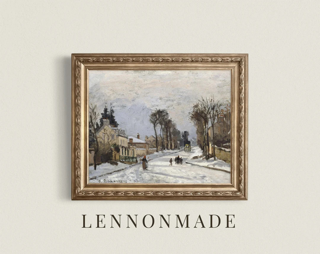 Vintage Winter Print | Antique Winter Art Print | Vintage Winter Cityscape Village | Printable | ... | Etsy (US)