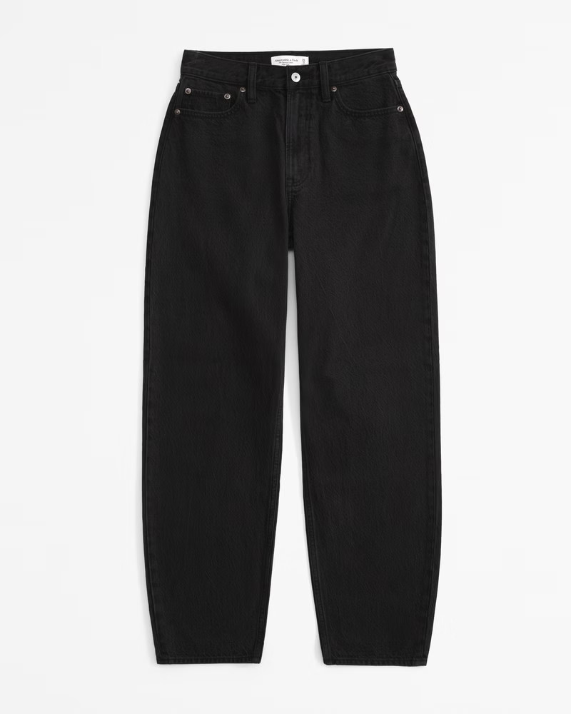 Women's Curve Love High Rise Tapered Loose Jean | Women's Bottoms | Abercrombie.com | Abercrombie & Fitch (US)