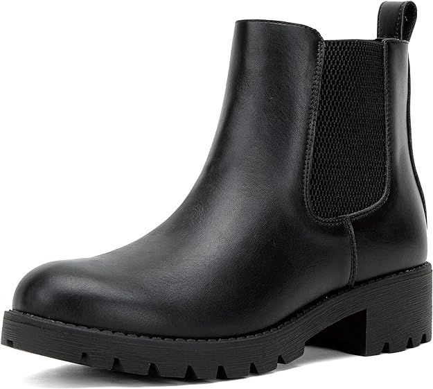 Vepose Women's 9607 Chelsea Ankle Boots Pull-On Booties for Women | Amazon (US)