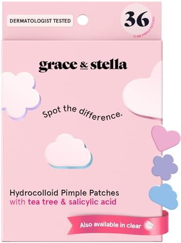 grace & stella Award Winning Pore Strip - Pimple Patches for Face - Hydrocolloid Acne Patches - A... | Amazon (US)