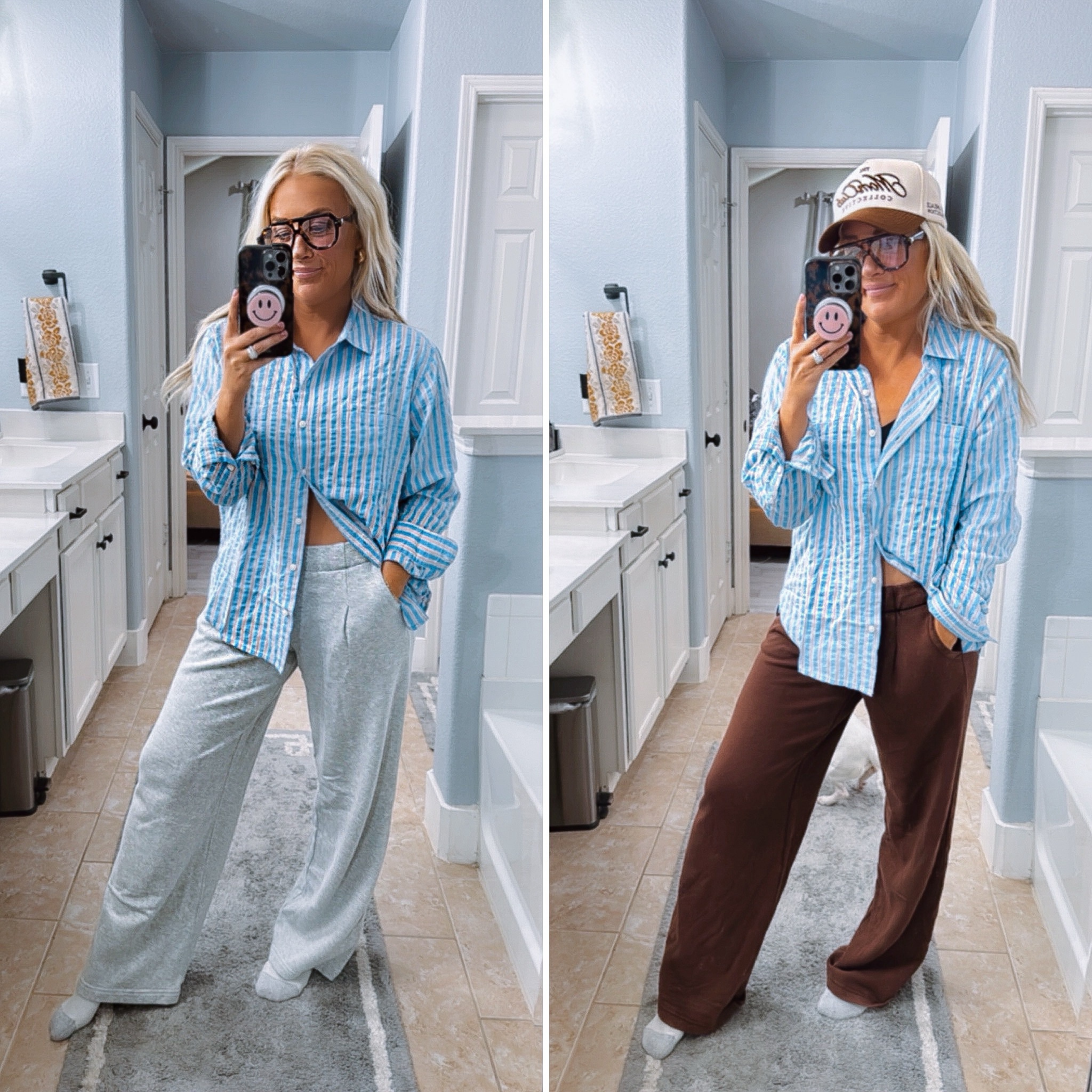 Aerie New arrivals sale 
Striped button down / small 
Sweatpants / small 