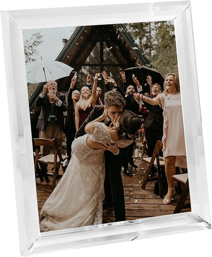 Crystal 8x10 Inch Picture Frame, Wedding Frame Tabletop Display, Display Pictures 8'' x 10'', Com... | Amazon (US)