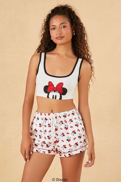Disney Minnie Mouse Pajama Crop Top | Forever 21