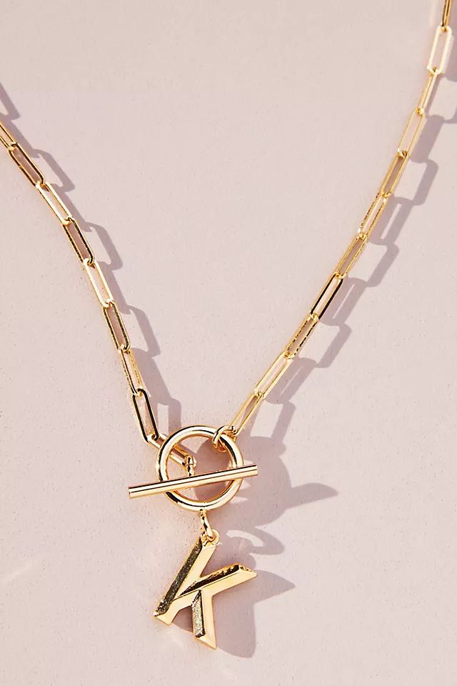 Chain Link Monogram Pendant Necklace | Anthropologie (US)