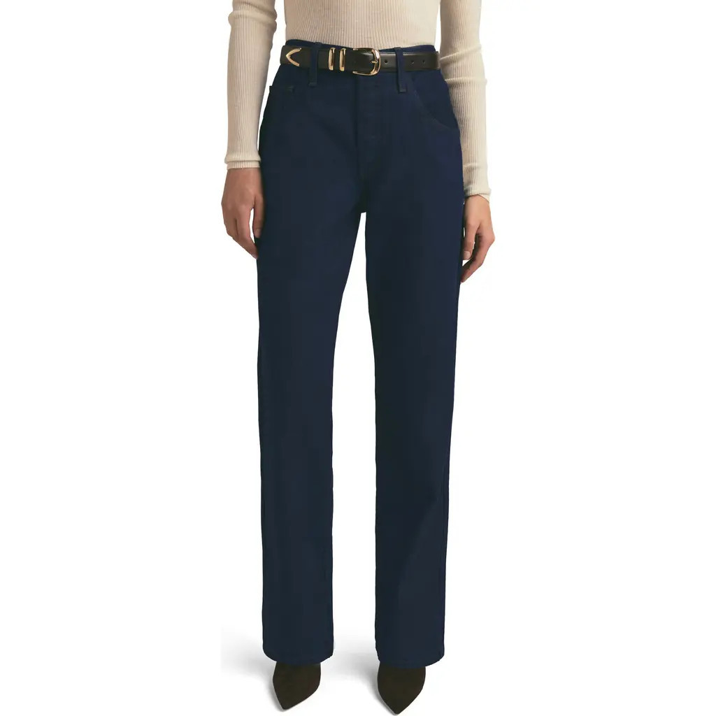 Favorite Daughter The Jennifer Super High Waist Straight Leg Jeans in Stout at Nordstrom, Size 29 | Nordstrom