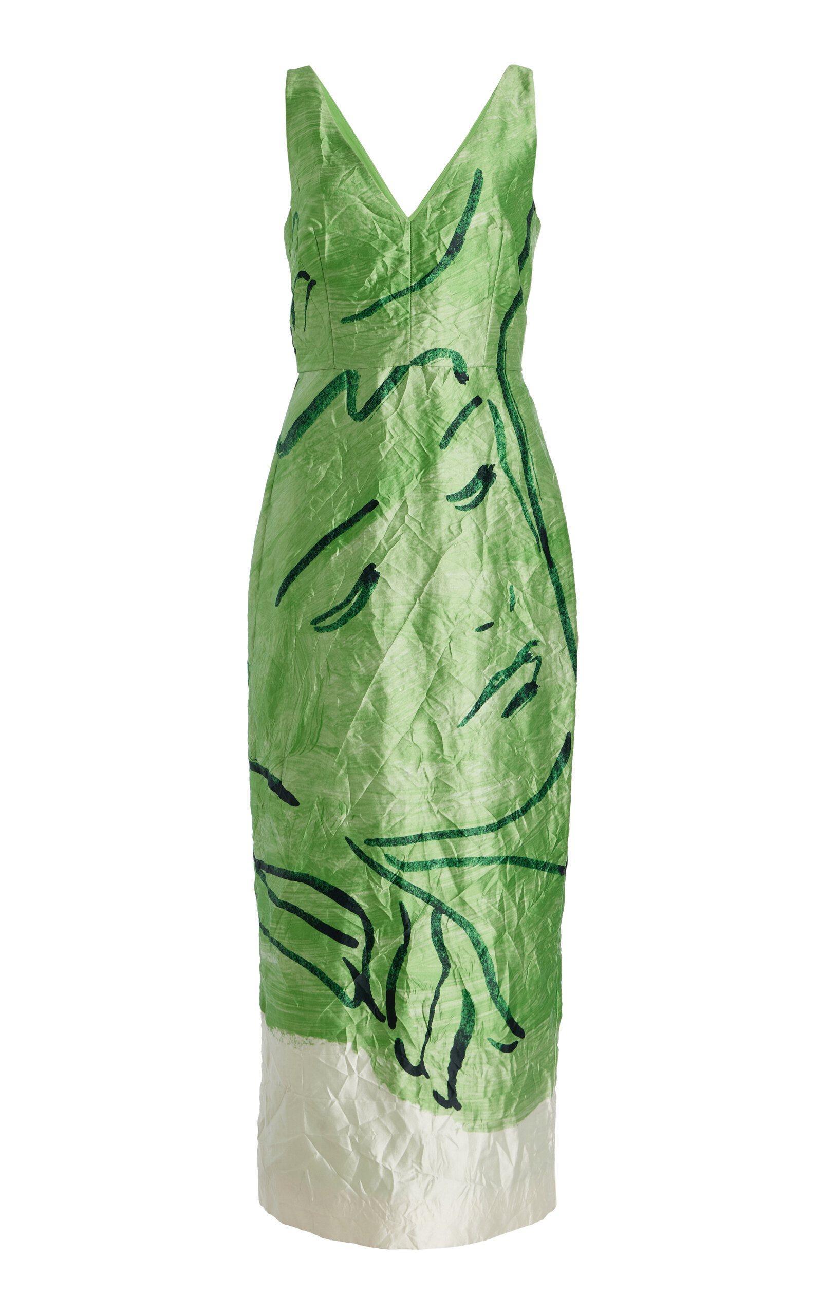 Crinkled Satin Midi Dress | Moda Operandi (Global)